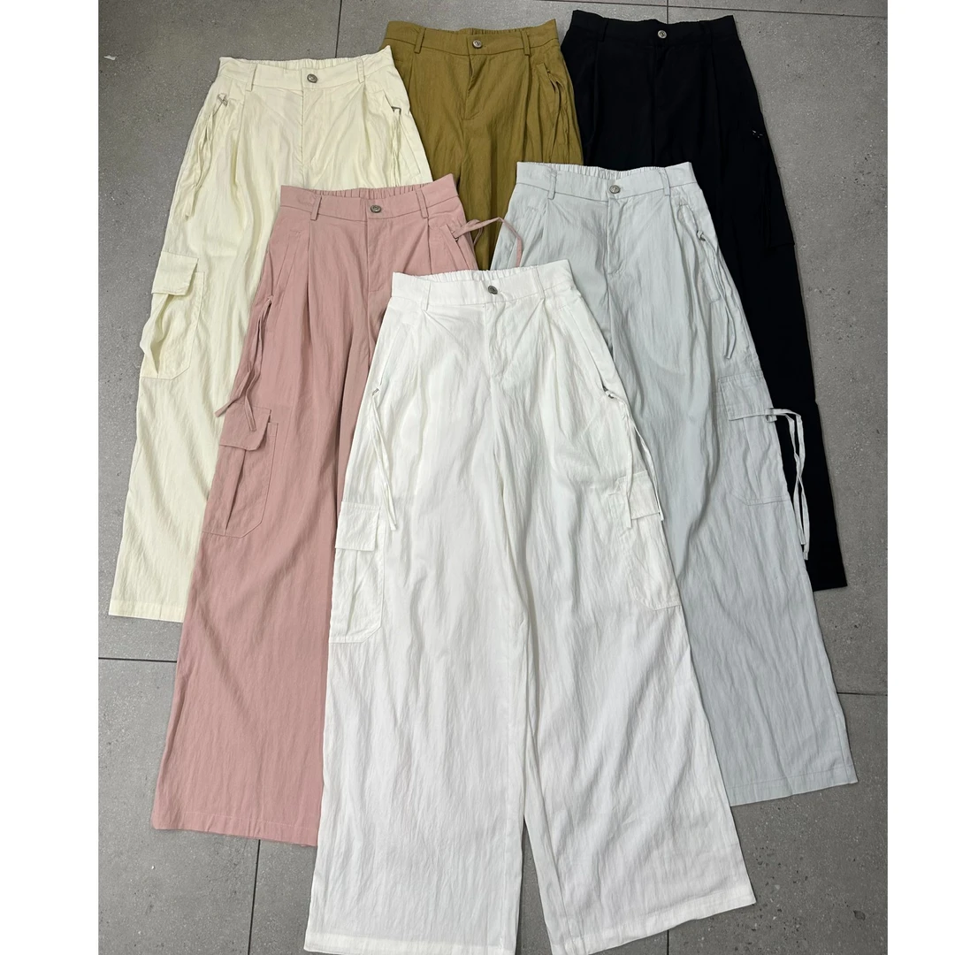 十三行3R3-夏季福秒拉链口袋阔腿工装裤#1333