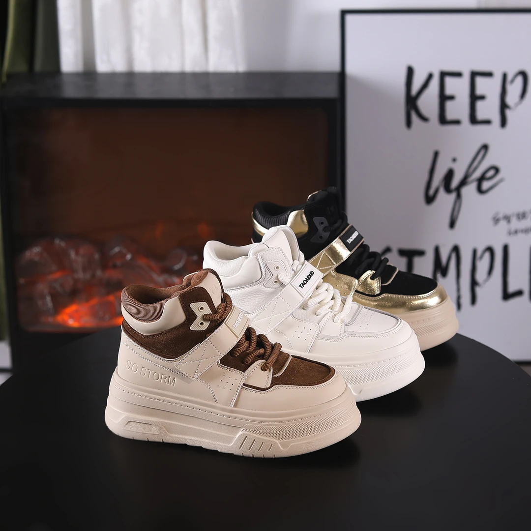 增高6cm时尚厚底增高百搭女士休闲鞋 758-1