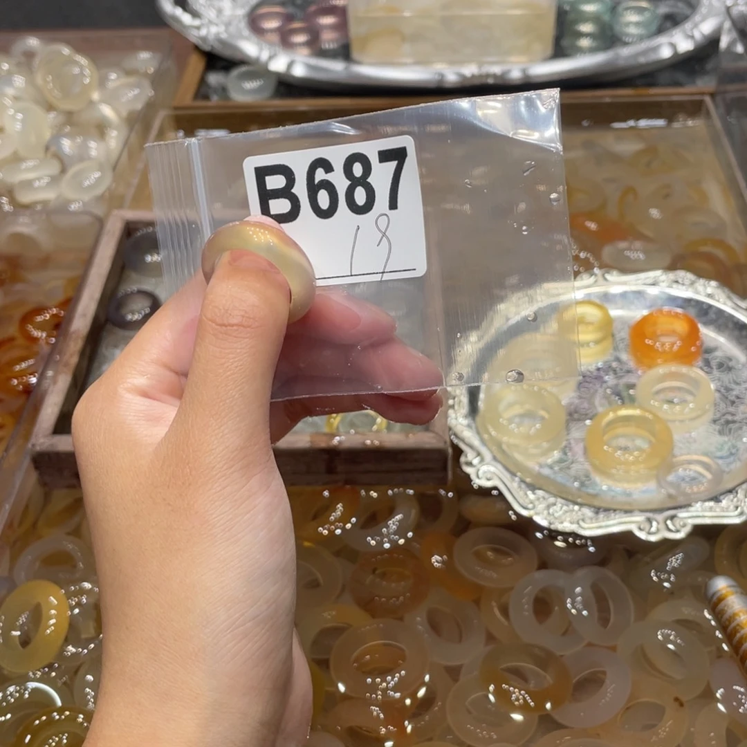 玛瑙/玉髓未镶嵌戒指687