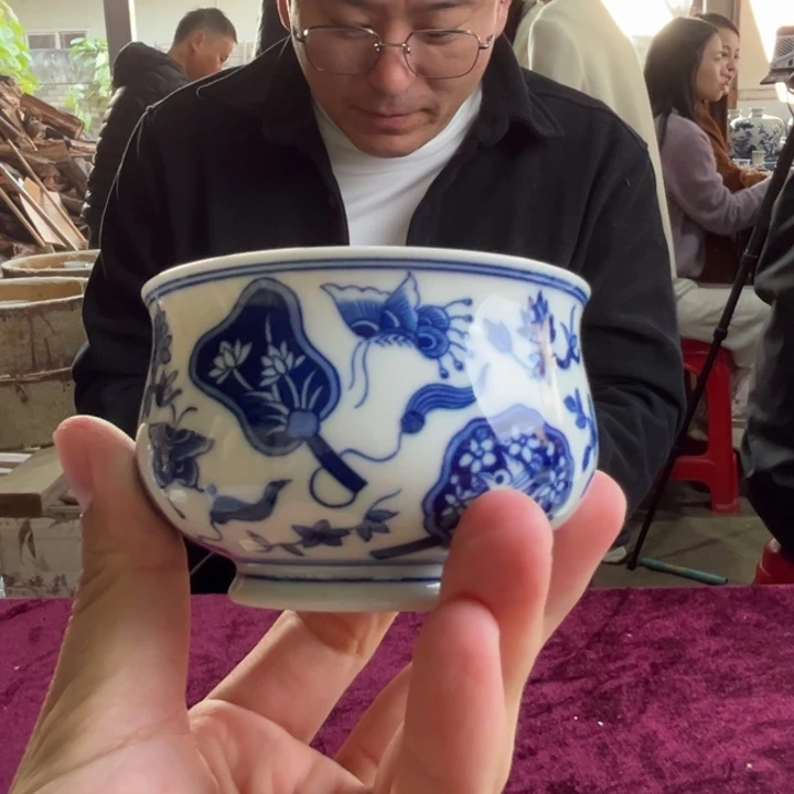 瓷片景德镇毛仔柴窑杯
