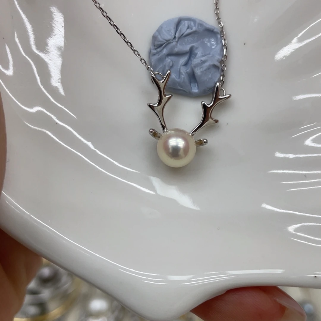 海水珍珠颈饰银S925镶嵌