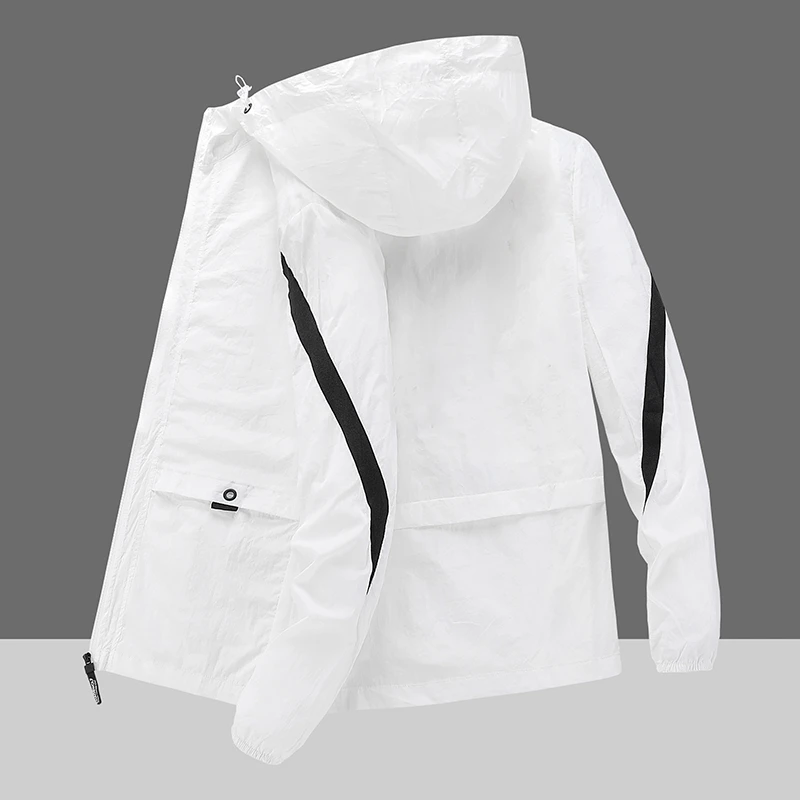 夏季男士防晒衣外套防紫外线皮肤衣连帽夹克男防紫外线钓鱼防晒服