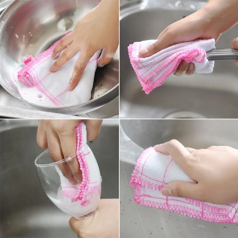 耐用百洁布厨房清洁工具家用层棉纱吸水不沾油灶台锅碗神器