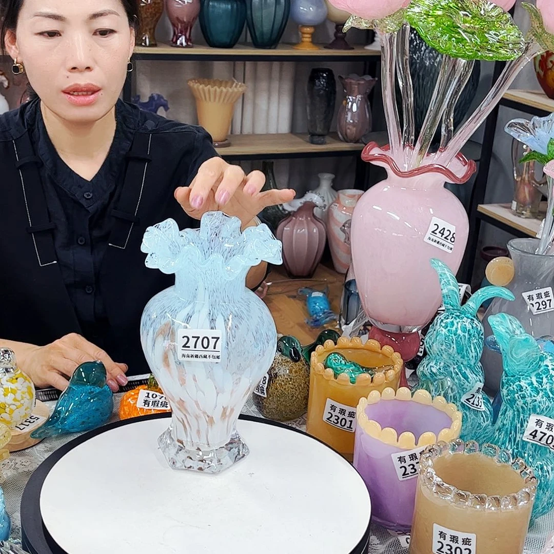2707 家悦琉璃花瓶摆件