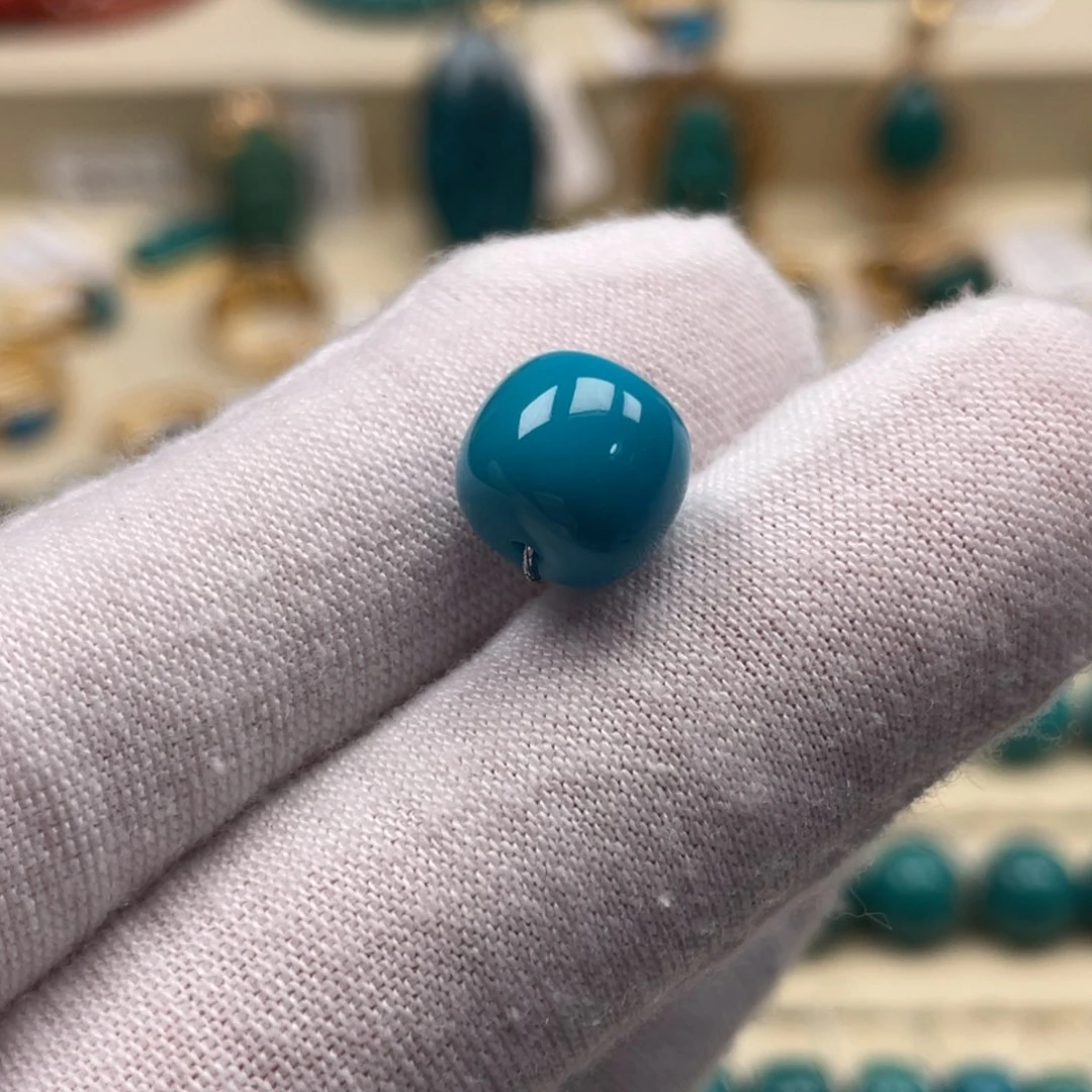 未镶嵌绿松石珠宝奇石10×9mm