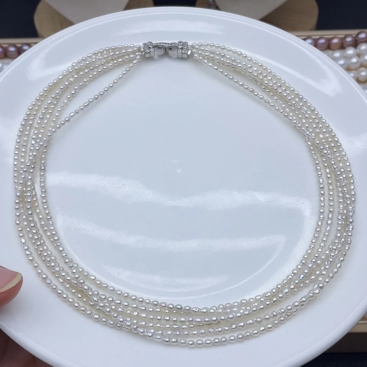 淡水珍珠颈饰银S925镶嵌