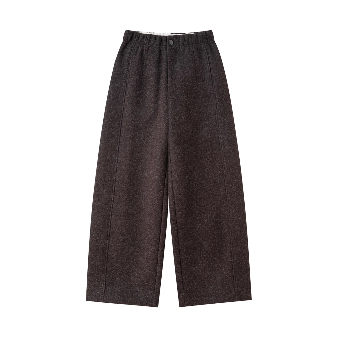 【绵羊毛】秋冬减龄INS风显瘦休闲百搭弯刀直筒裤--56196