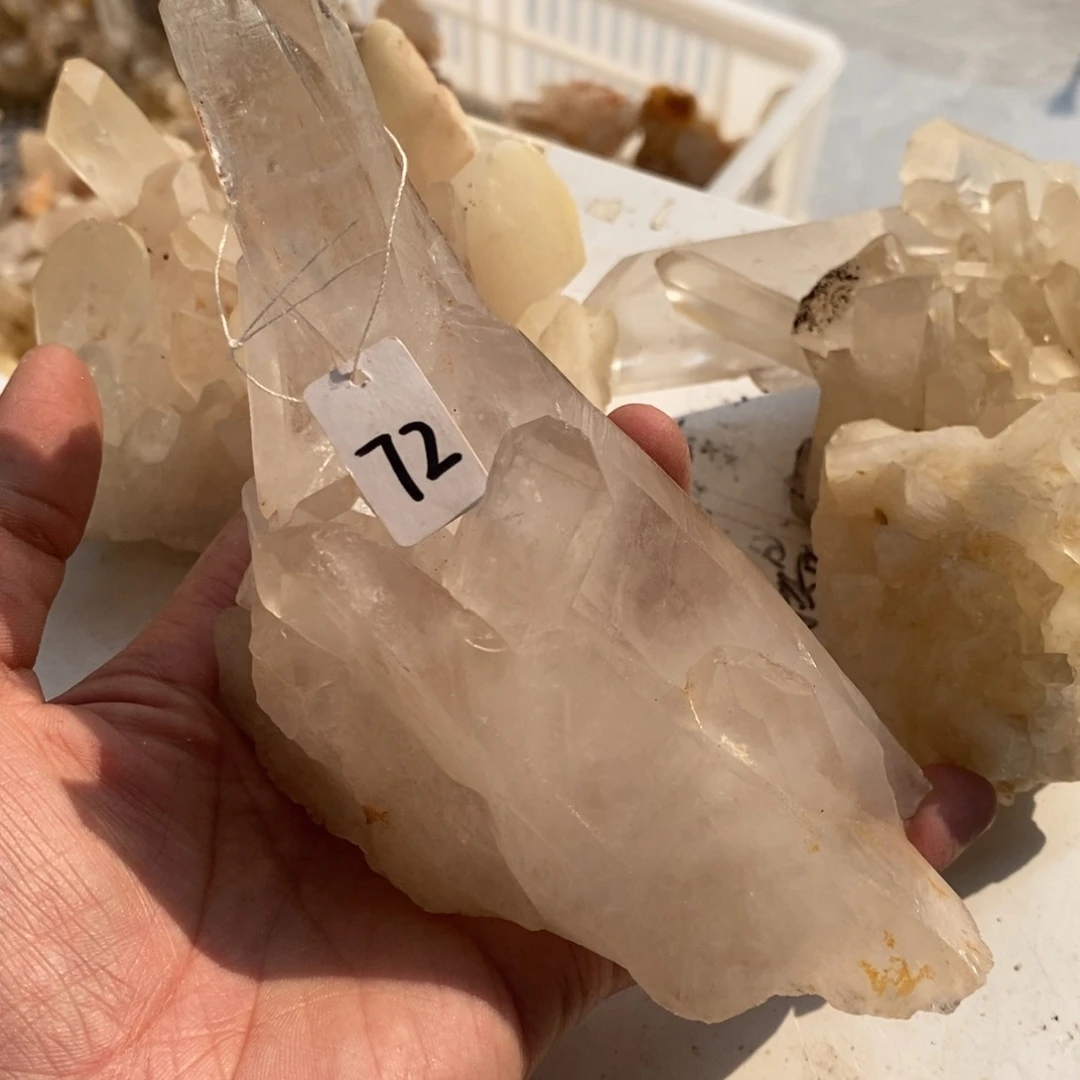 水晶水晶原石摆件未镶嵌好*好