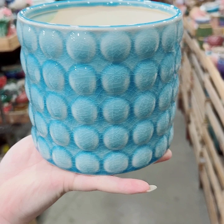 有孔.凑满10元发货多肉陶瓷花盆！