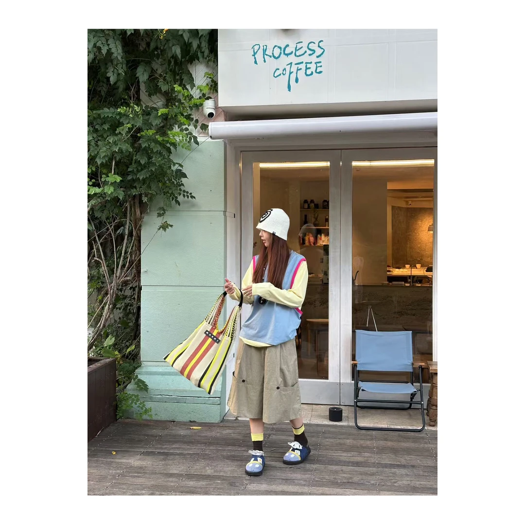 CHACHA【简易时光】休闲时尚百搭假两件T恤