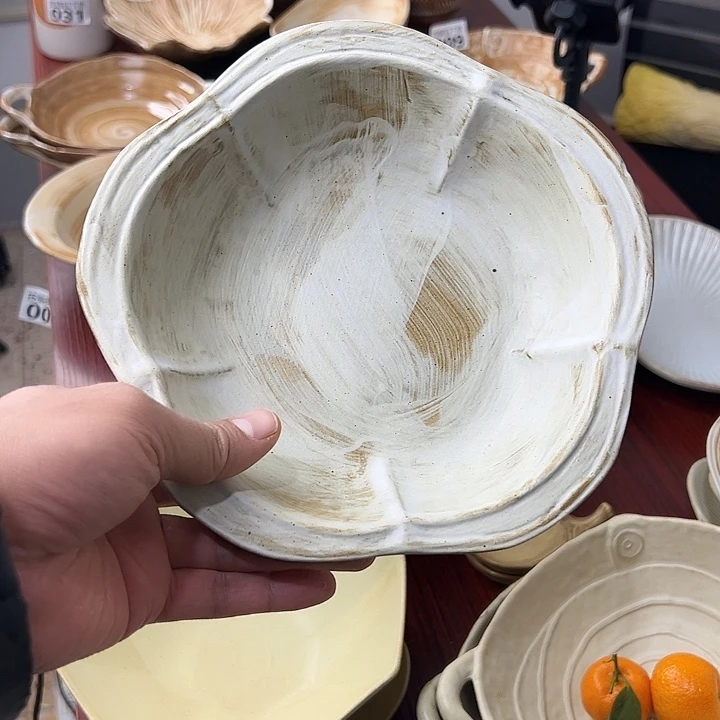 瓷花瓣盘微瑕特价123456