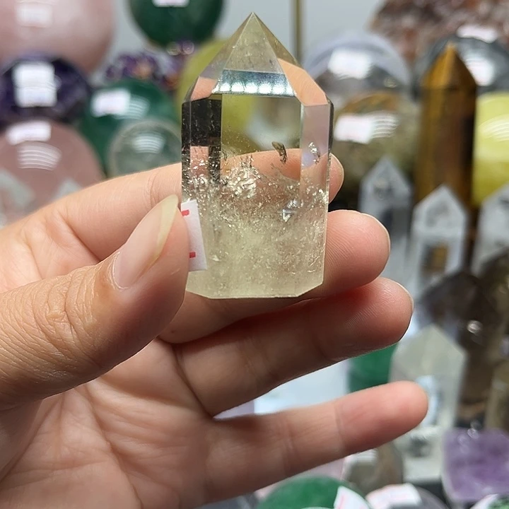 未镶嵌珠宝半成品水晶37克黄水晶柱