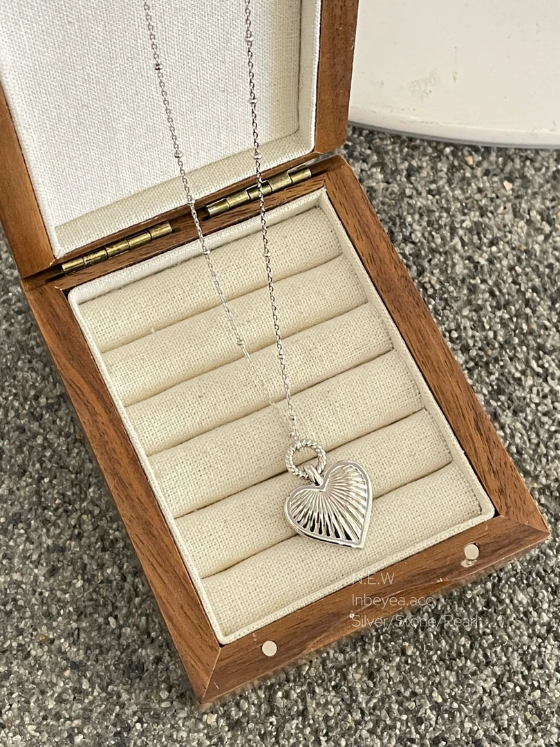 坠链均925银 爱心项链 银色 51+4.5cm 8742