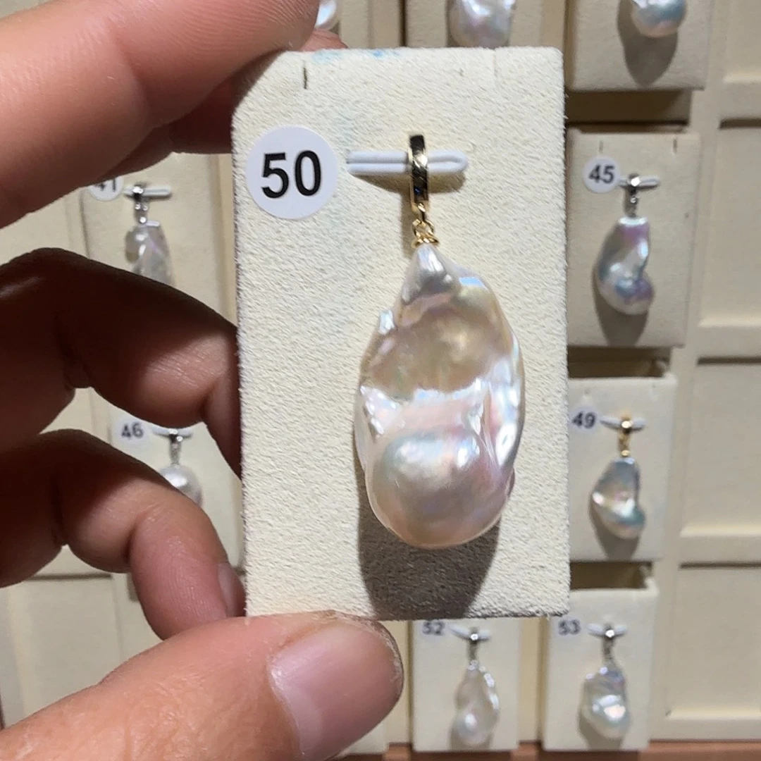 淡水珍珠银S925镶嵌颈饰