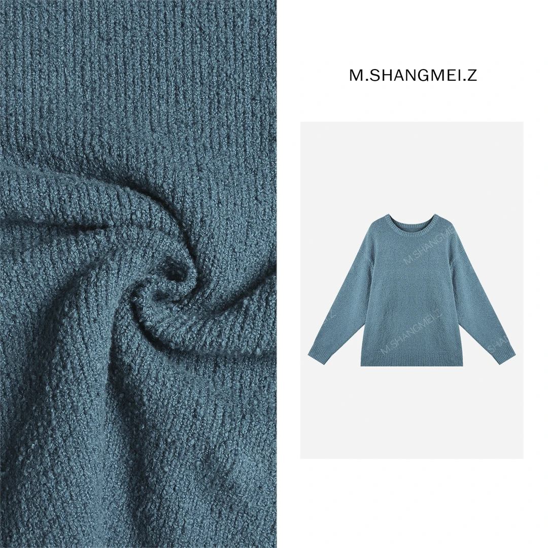M.SHANGMEI.Z/沐熙【静谧蓝调】美大哥针织舒适套头毛衣X09M2021