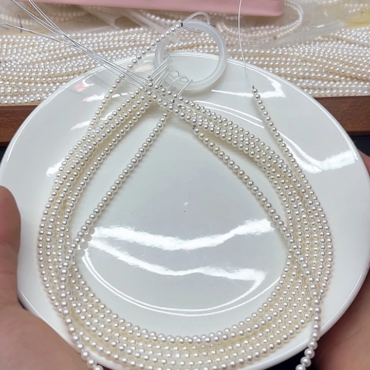 淡水珍珠银S925镶嵌天然珍珠项链4