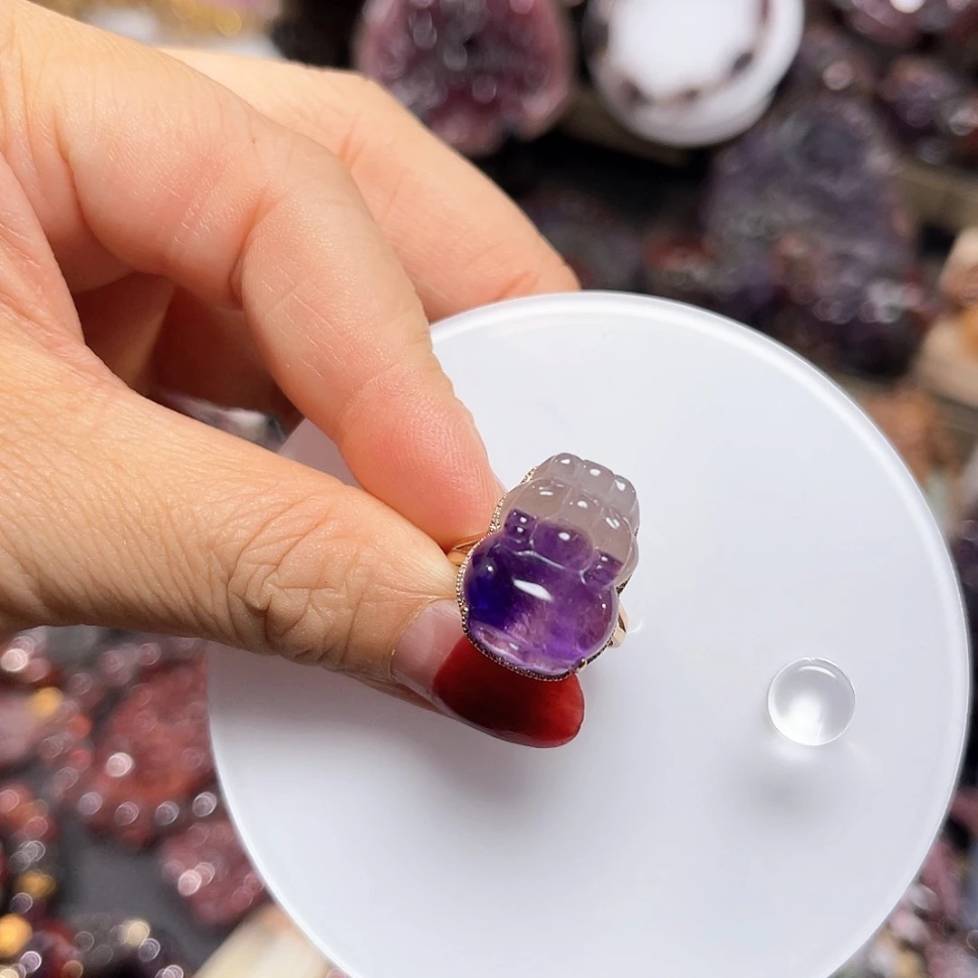 水晶颈饰18K金镶嵌订制