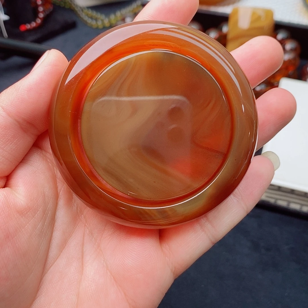 Q***e未镶嵌琥珀手镯咖啡蜜蜡手镯