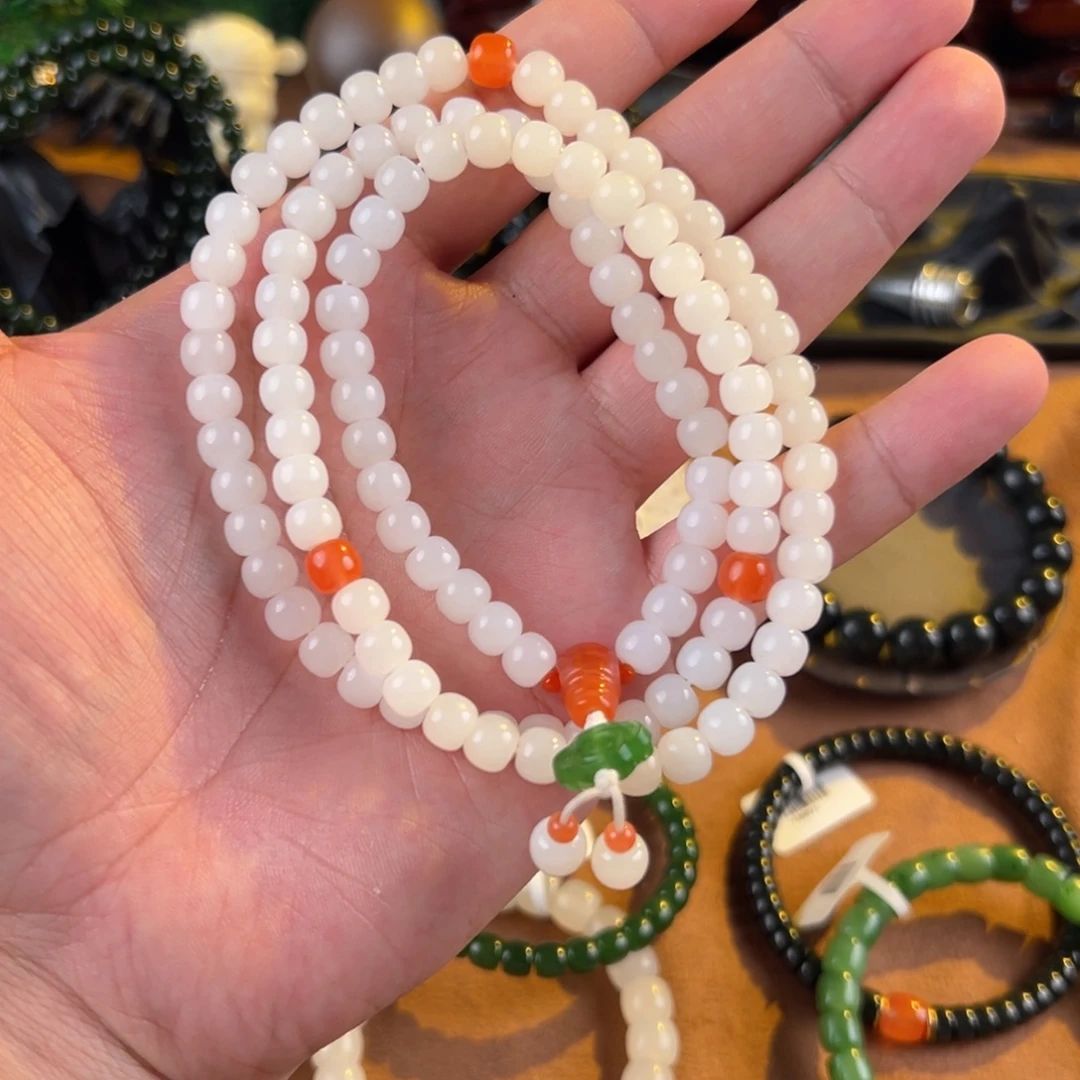 一****和田玉未镶嵌手链