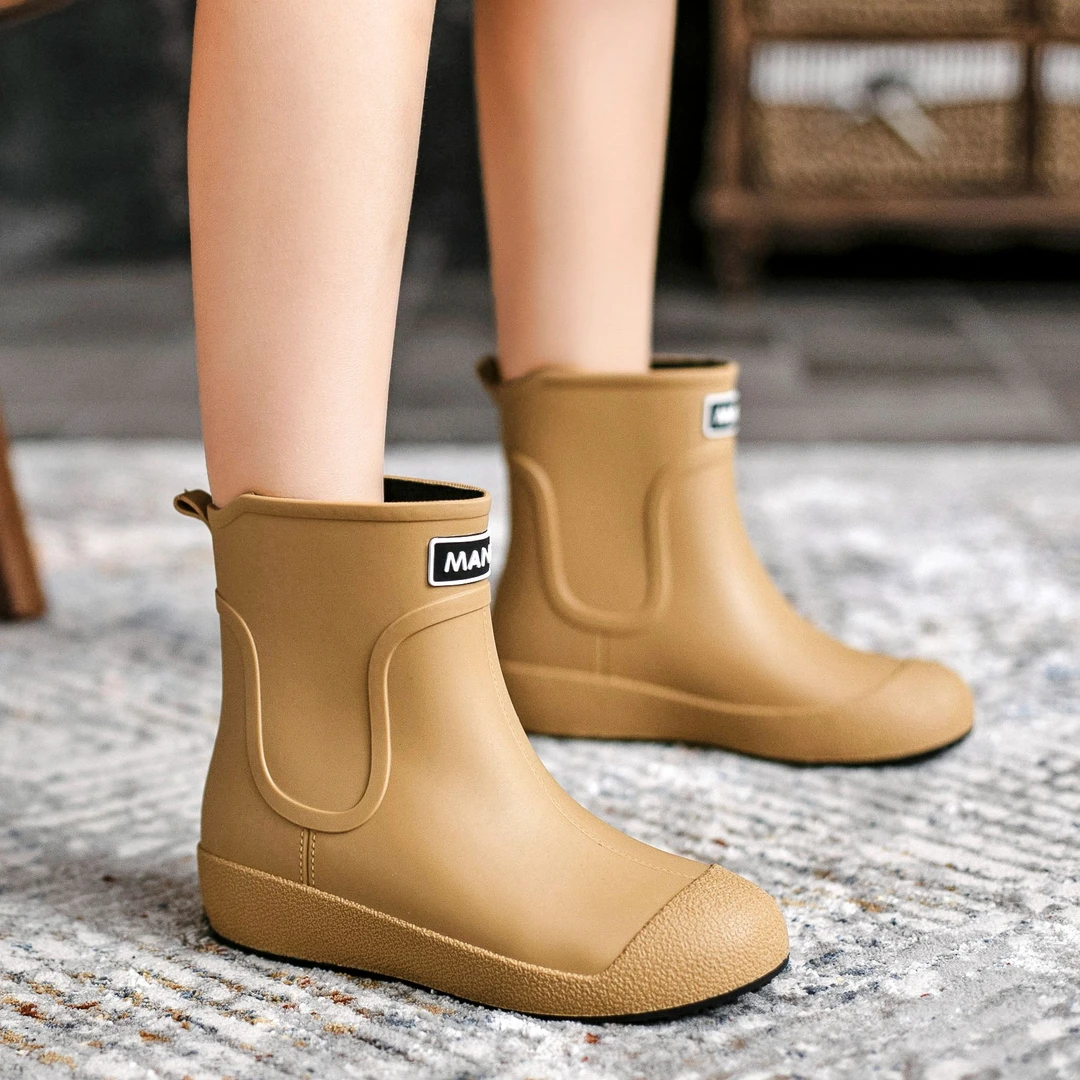 夏季男女轻便短帮雨鞋防水防滑胶鞋厨房买菜水鞋宽松柔软耐磨雨靴