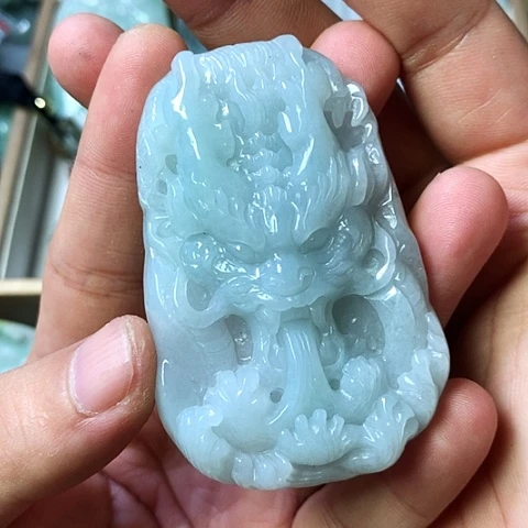 颈饰未镶嵌翡翠福豆豆珠宝翡翠颈饰