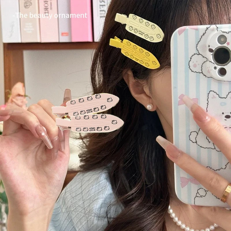 化妆无痕甜酷布丁狗合金无痕夹软萌可爱卡通少女化妆夹甜美边夹