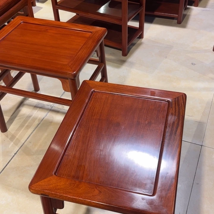 花梨木类成套家具缅花中方凳