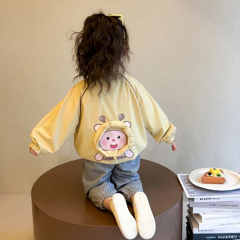 女童休闲外套2025新款儿童春秋装韩版洋气女宝宝春季时髦夹克上衣