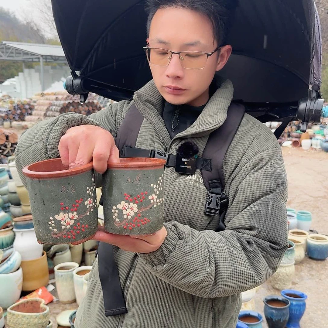 紫砂花盆瑕疵20两个两个