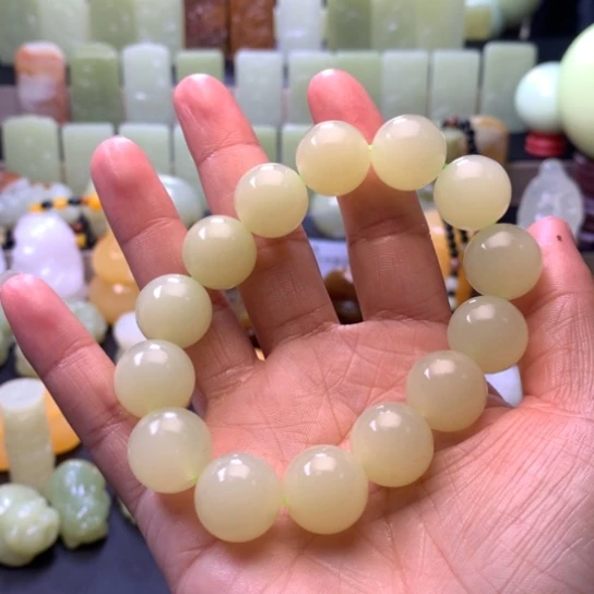 石材方解石手把件