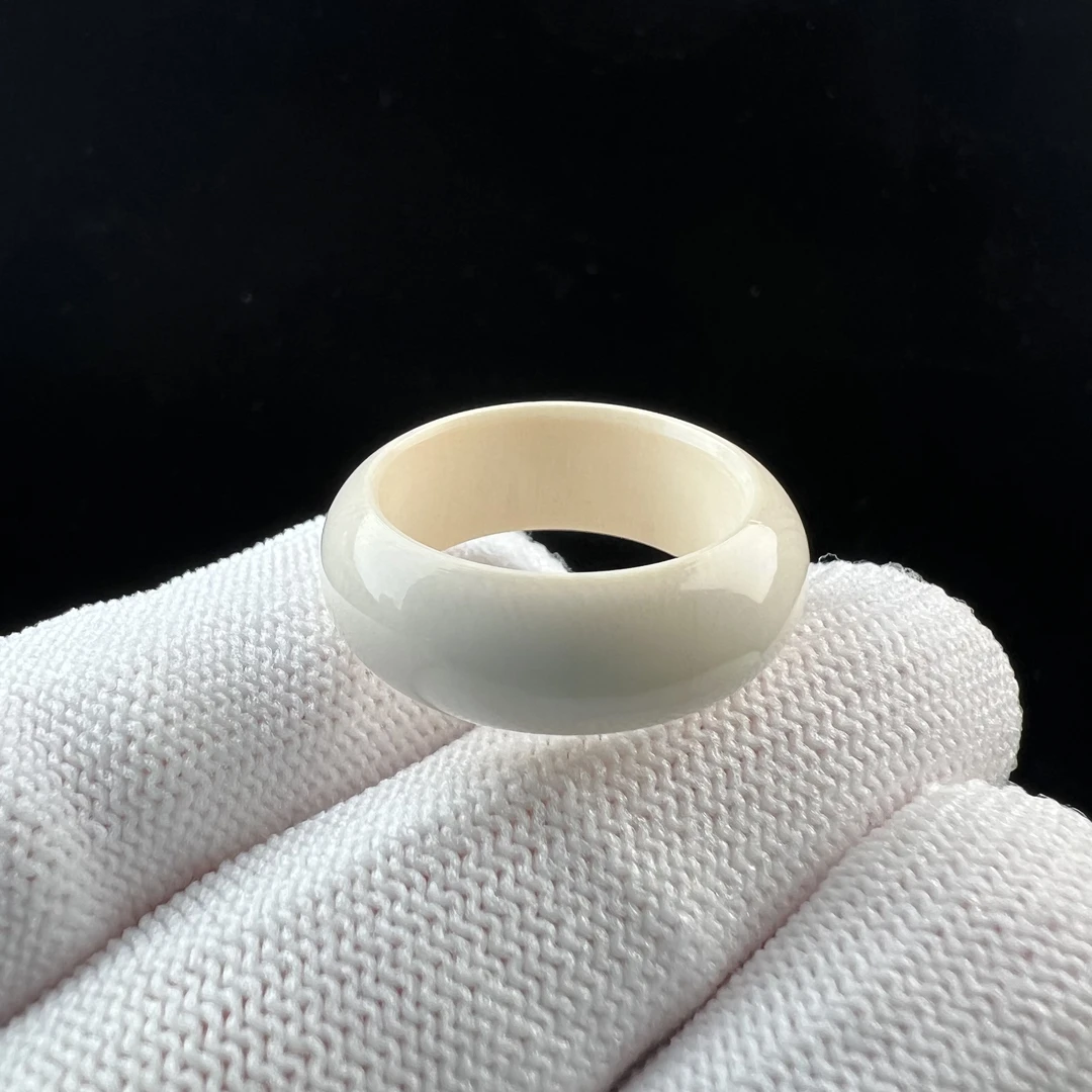 X6861天然猛犸牙跑环 戒圈17.5*8.2mm支持鉴定 假一罚四