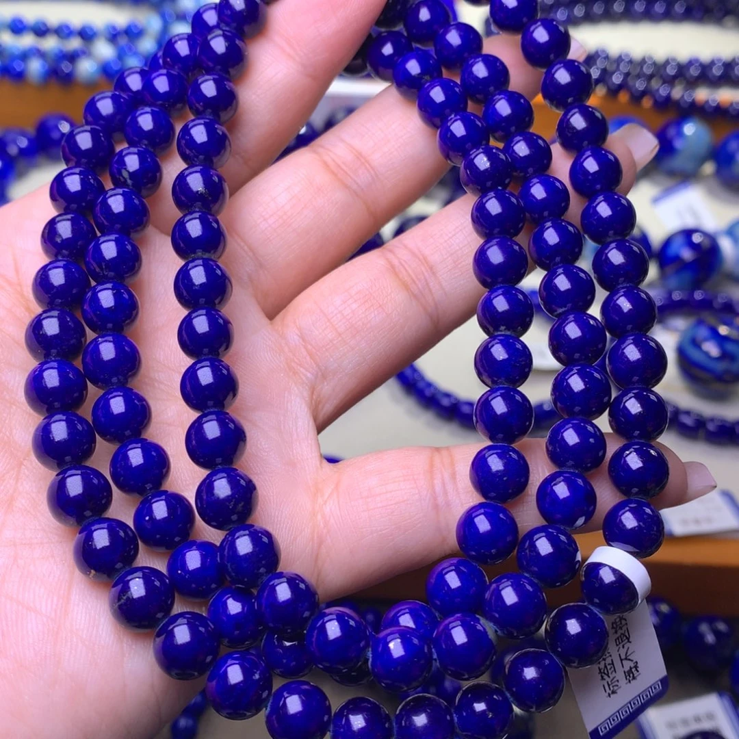 青金石未镶嵌手串8m