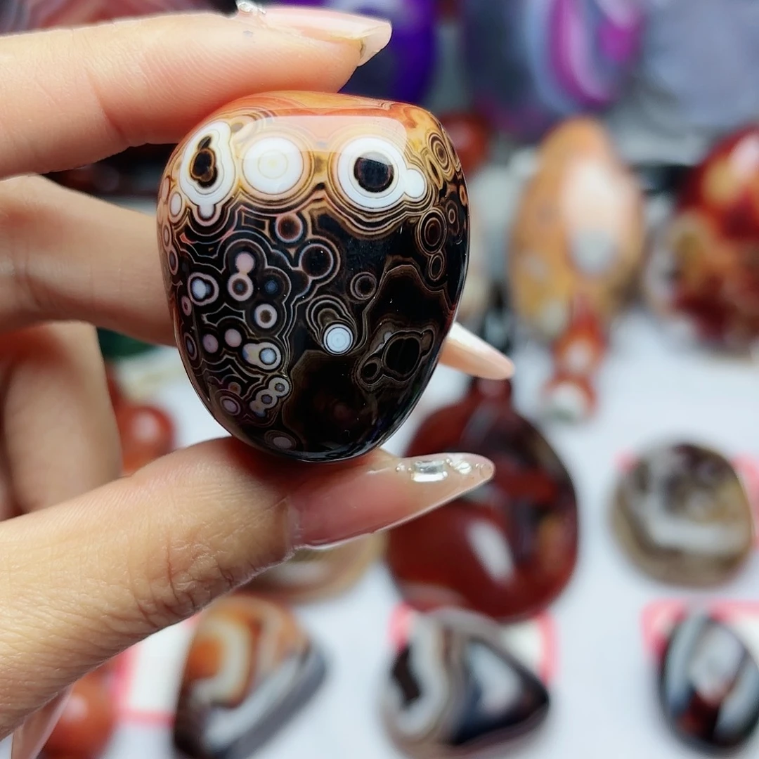 玛瑙/玉髓珠宝奇石未镶嵌花*火