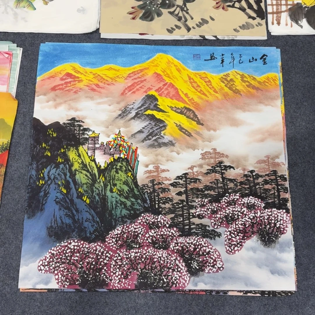 国画68×68手绘作品画画