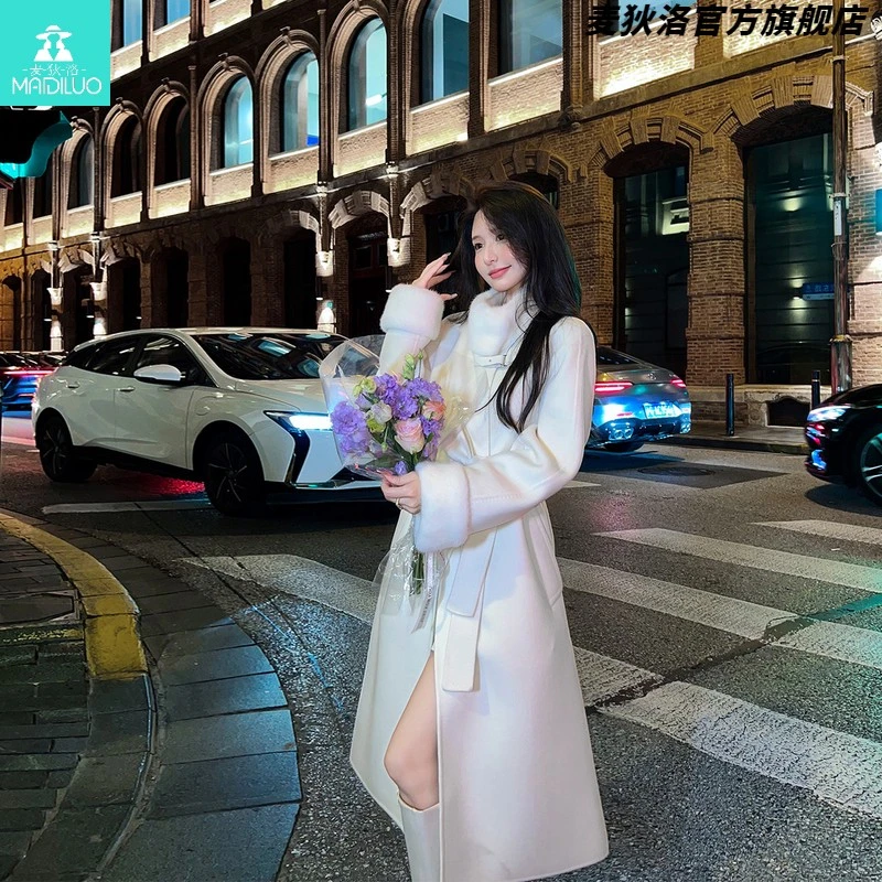 高端质量好领双面精致大衣女2025秋冬新款宽松立领品质精致呢外套