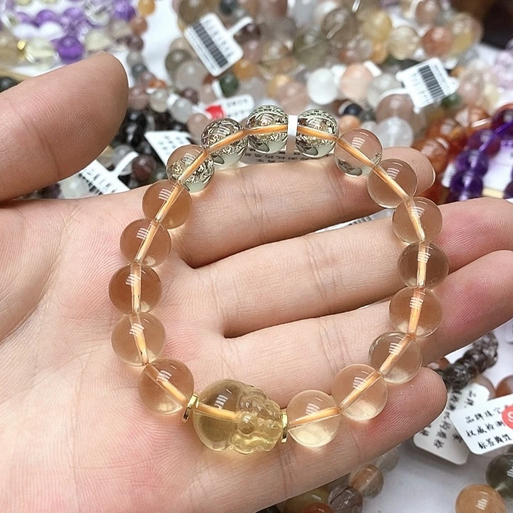 未镶嵌手链水晶黄水晶