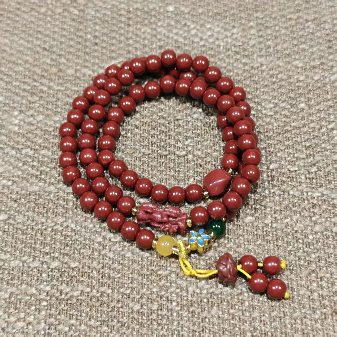 含辰砂工艺品朱砂 精品手串 QW430（无礼盒）