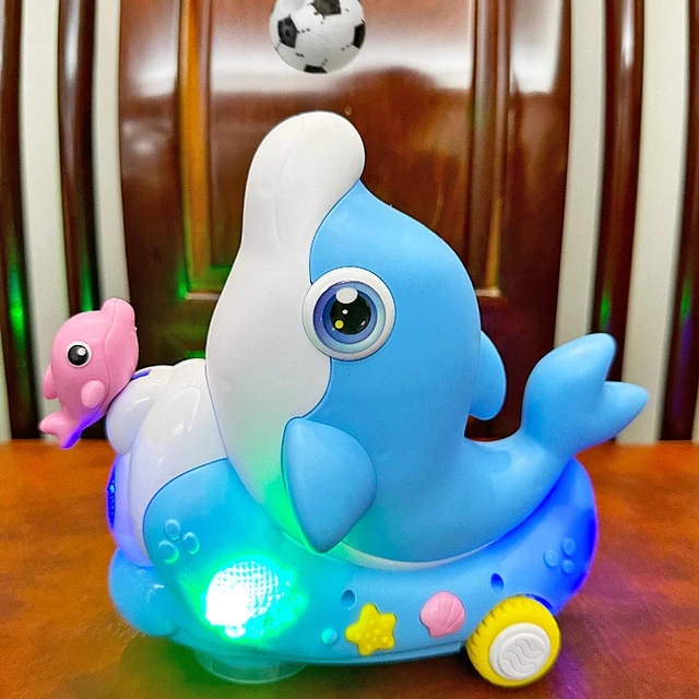婴幼球电动吹小孩子海豚岁浮球玩具0一1儿童253男童悬女孩宝宝46-
