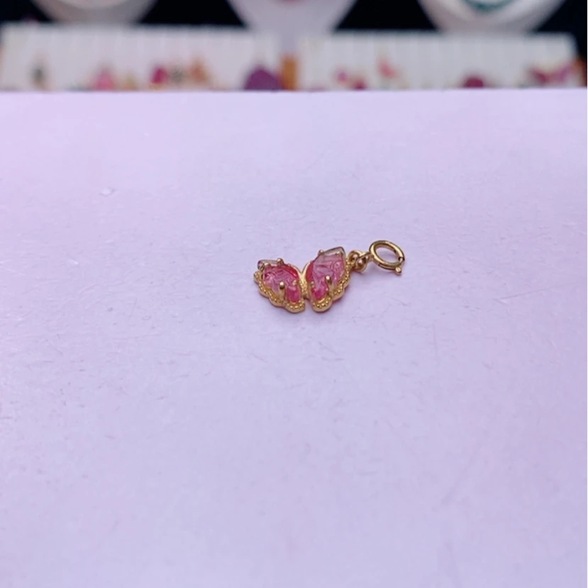【闪购商品】碧玺吊坠(不含链)18K金镶嵌碧玺