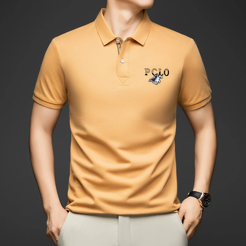 Louis Fordea路易弗狄男士高端polo衫透商务宽松翻领polo衫