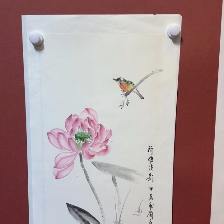 国画听兰老师花鸟