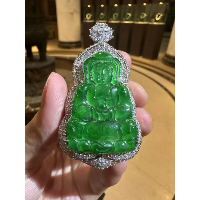 天然A货翡翠SW31观音吊坠多样性发一