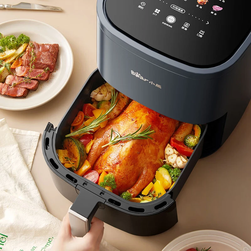 小熊微蒸汽空气炸锅多功能智能全自动电烤家用低脂大容量可视