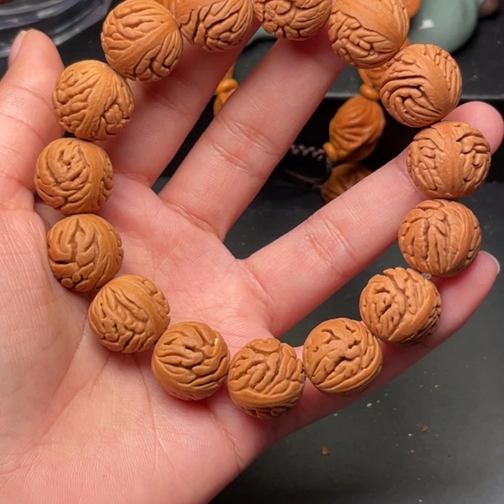 桃核手串绣球桃核16