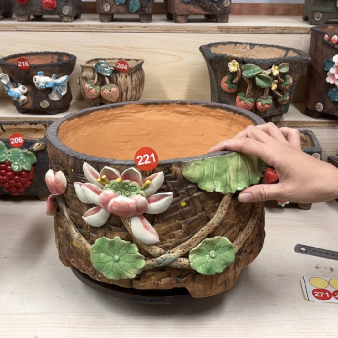 【闪购商品】紫砂花盆口径28高20福利上架