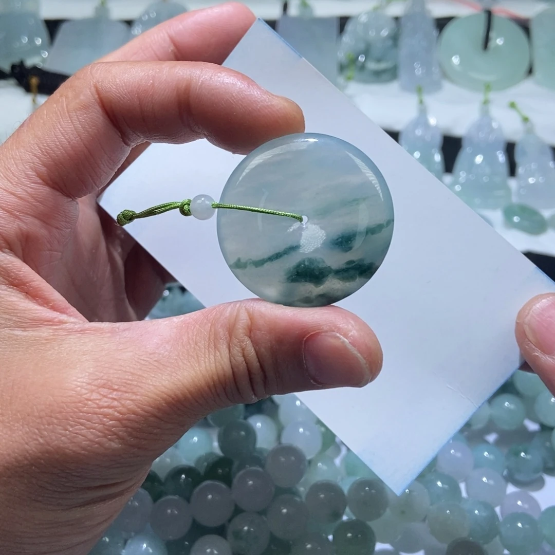 定制翡翠未镶嵌平安扣35-6