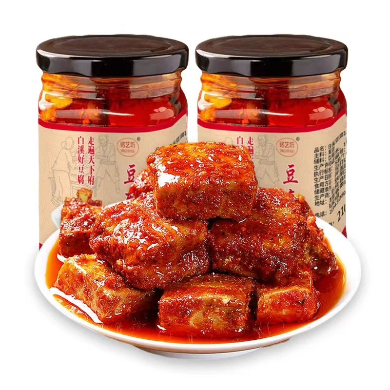 湖南特产白溪手工香辣开胃豆腐乳下饭菜霉豆腐