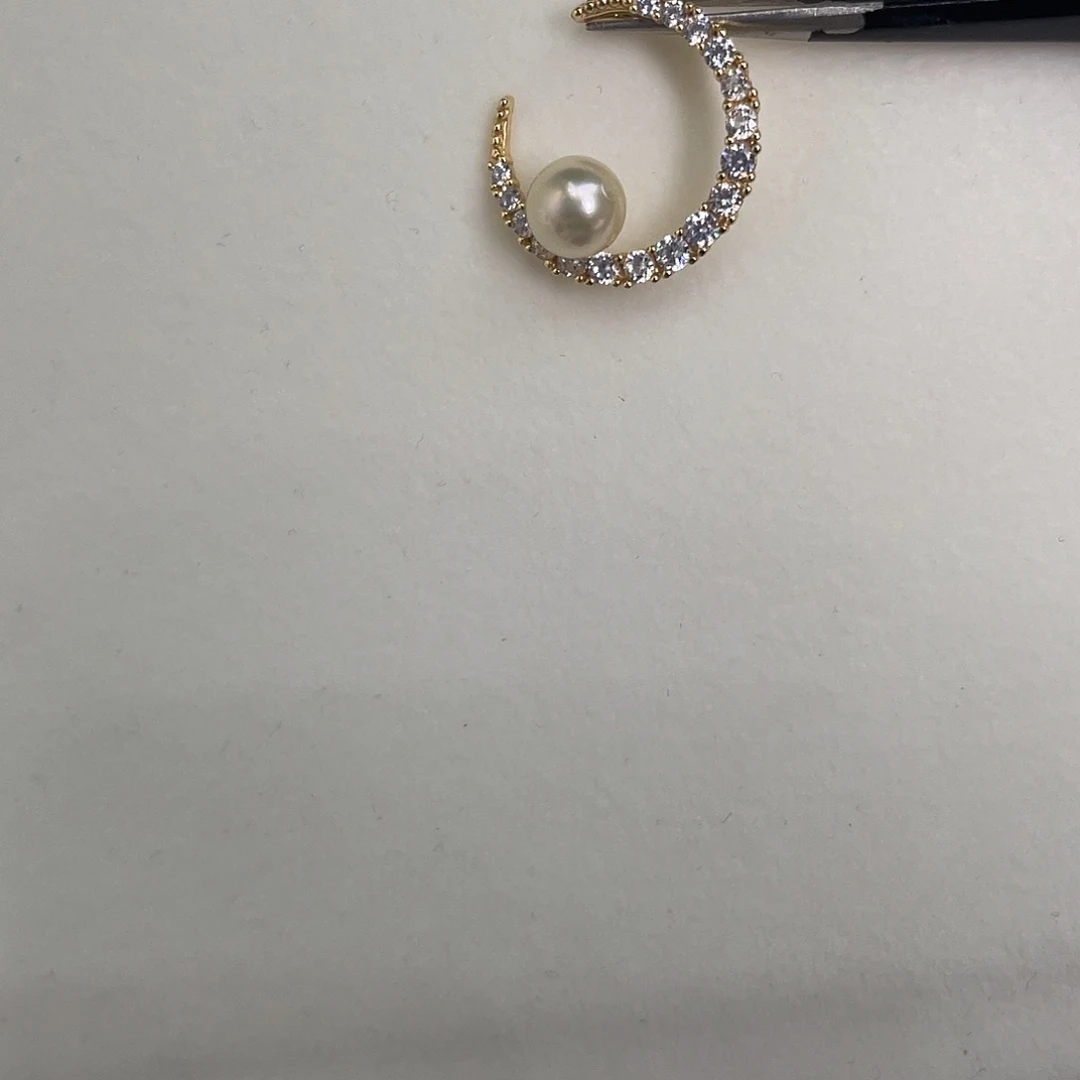 吊坠(不含链)银S925镶嵌海水珍珠