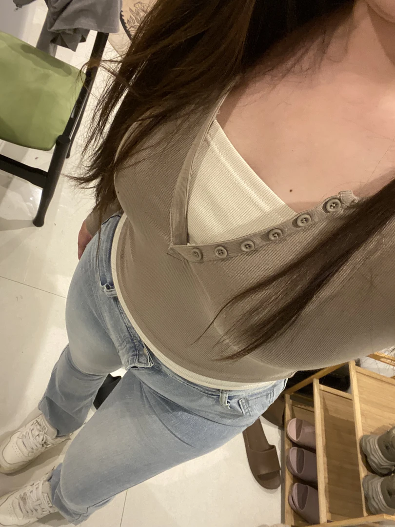 浅蓝色微喇牛仔裤高腰百搭微喇裤子