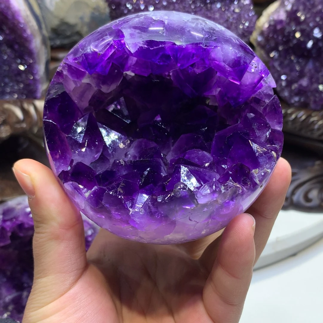 未镶嵌珠宝半成品水晶夏*紫晶